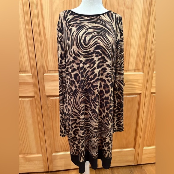 Michael Kors Dresses & Skirts - Michael Michael Kors long sleeve leopard print Dress